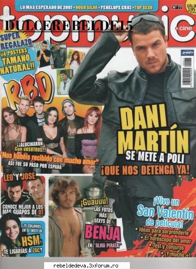 Poze din reviste,aparitii pe prima pagina - top music.....prima - RBD !